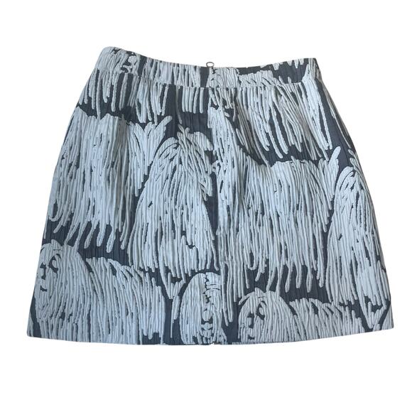 Opening Ceremony Komondor Mini Skirt Jacquard Zip Gray White Size 6 - Picture 13 of 16